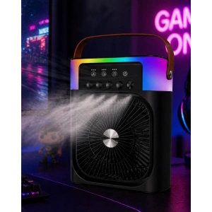 Taşınabilir Mini Klima Nemlendirici Fan RGB Led Aydınlatmalı USB Fan