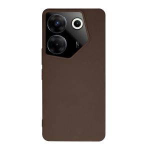 Tecno Camon 20 Pro 5G Kılıf First Silikon - Kahverengi
