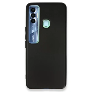 Tecno Spark 7 Pro Kılıf First Silikon - Siyah