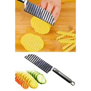 Tırtıklı Patates Kesme Bıçağı - Şekilli Sebze ve Meyve Dilimleyici