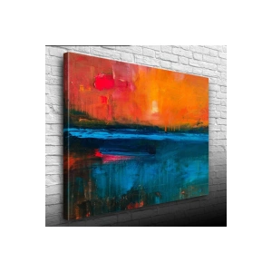 Turuncu Mavi Dekoratif Canvas Tablo (50x70)