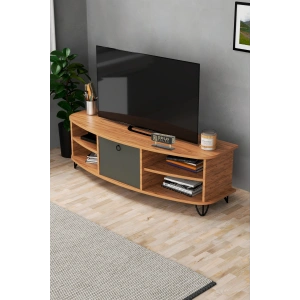 Tv Sehpası Tv Ünitesi 136 Cm Atlantik Çam Antrasit Vienna 5007
