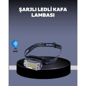 USB Şarjlı Mini LED KAFA Feneri 50m Odak 150m Geniş Aydınlatm