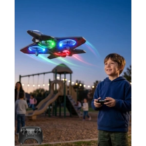 Uzaktan Kumandalı LED Işıklı Drone Uçak 360 Derece Dönüş Özellikli Oyuncak Drone