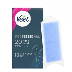 Veet Professyonel Bacak ve Vücut Bölgesi Hassas Ciltler Sir Ağda Bandı 20li