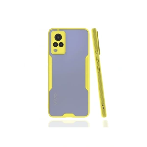 Vivo V21 Kılıf Platin Silikon - Sarı