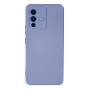 Vivo V23 5G Kılıf Nano içi Kadife Silikon - Lila