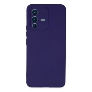 Vivo V23 5G Kılıf Nano içi Kadife Silikon - Mor