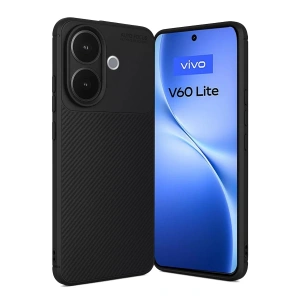 Vivo V60 Lite Auto Focus Karbon Kapak - Siyah