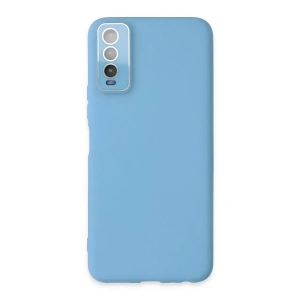 Vivo Y11S Kılıf Lansman Glass Kapak - Mavi