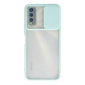 Vivo Y11S Kılıf Palm Buzlu Kamera Sürgülü Silikon - Turkuaz