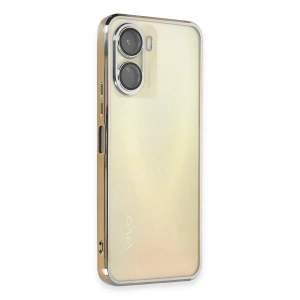 Vivo Y16 Kılıf Lensli Silikon - Gold
