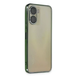 Vivo Y16 Kılıf Lensli Silikon - Yeşil