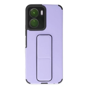 Vivo Y16 Kılıf Mega Standlı Silikon - Lila