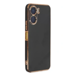 Vivo Y16 Kılıf Volet Silikon - Siyah