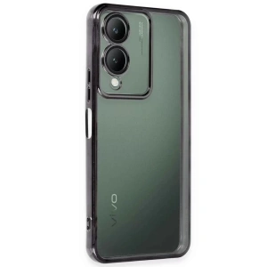 Vivo Y17S Kılıf Lensli Silikon - Siyah