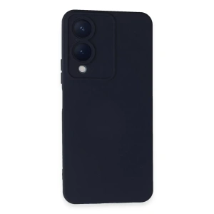 Vivo Y17S Kılıf Nano içi Kadife Silikon - Lacivert