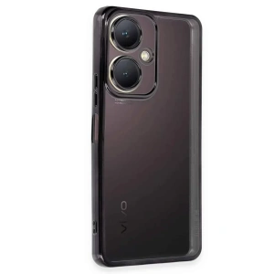 Vivo Y27 Kılıf Lensli Silikon - Siyah