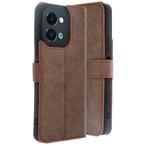Vivo Y28 Kılıf Trend S Plus Kapaklı Kılıf - Taba