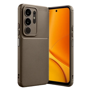 Vivo Y29 4G Auto Focus Karbon Kapak - Kahverengi