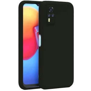 Vivo Y53S Kılıf Nano içi Kadife Silikon - Siyah