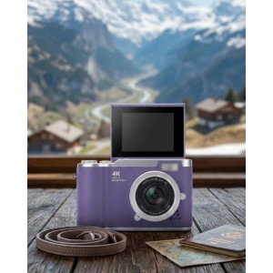 Vlog Kamera 4K Video 48 MP Otomatik Odaklı Flip Ekranlı