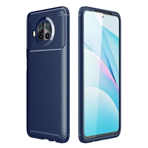 Xiaomi Mi 10T Lite Kılıf Auto Focus Karbon Kapak - Lacivert