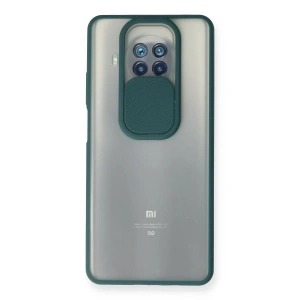 Xiaomi Mi 10T Lite Kılıf Palm Buzlu Kamera Sürgülü Silikon - Yeşil