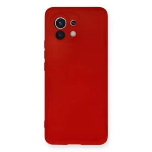 Xiaomi Mi 11 Kılıf Nano içi Kadife Silikon - Kırmızı