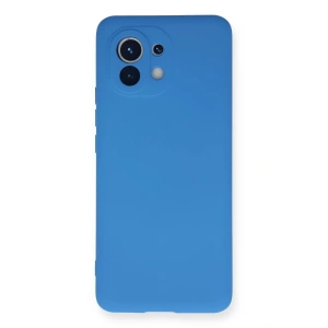 Xiaomi Mi 11 Kılıf Nano içi Kadife Silikon - Mavi