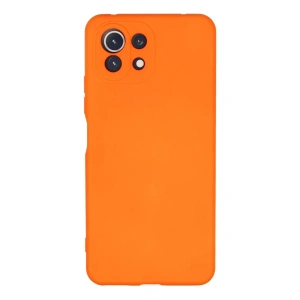 Xiaomi Mİ 11 Lite Kılıf Nano içi Kadife Silikon - Turuncu