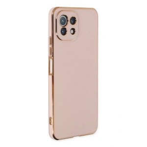 Xiaomi Mİ 11 Lite Kılıf Volet Silikon - Pembe