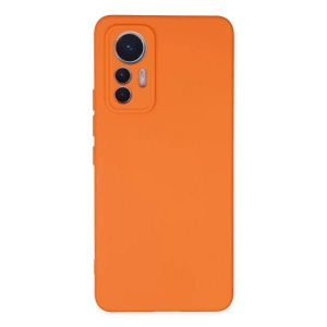 Xiaomi Mi 12 Lite Kılıf Nano içi Kadife Silikon - Turuncu