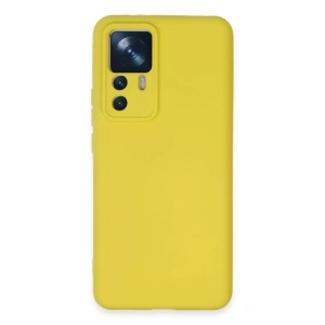 Xiaomi Mi 12T Pro Kılıf Nano içi Kadife Silikon - Sarı