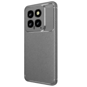 Xiaomi Mi 14T Kılıf Auto Focus Karbon Kapak - Gri