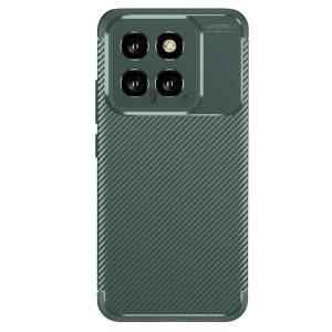 Xiaomi Mi 14T Kılıf Auto Focus Karbon Kapak - Koyu Yeşil