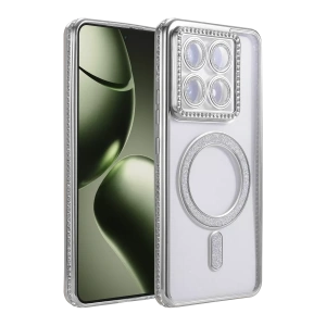 Xiaomi Mi 14T Pro Joke Simli Magneticsafe Kılıf - Gümüş