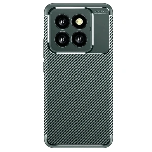 Xiaomi Mi 14T Pro Kılıf Auto Focus Karbon Kapak - Koyu Yeşil