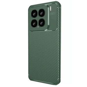Xiaomi Mi 15 Kılıf Auto Focus Karbon Kapak - Koyu Yeşil