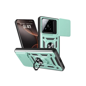 Xiaomi Mi 15T Pars Lens Yüzüklü Silikon - Yeşil
