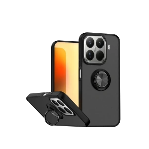 Xiaomi Mi 15T Pro Montreal Yüzüklü Silikon Kapak - Siyah
