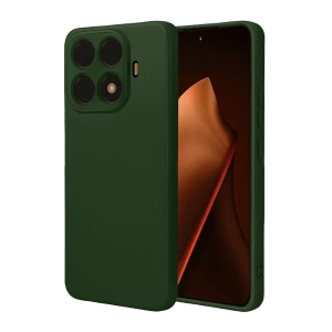 Xiaomi Mi 15T Pro Nano içi Kadife Silikon - Koyu Yeşil