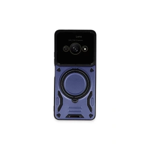 Xiaomi Poco C61 Kılıf Joy Lens Standlı Kapak - Lacivert