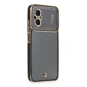 Xiaomi Poco M5 Kılıf Liva Lens Silikon - Siyah