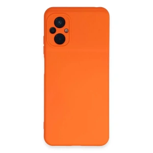 Xiaomi Poco M5 Kılıf Nano içi Kadife Silikon - Turuncu