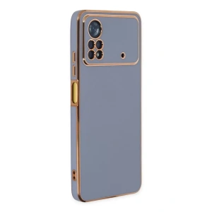 Xiaomi Poco X4 Pro 5G Kılıf Volet Silikon - Mavi