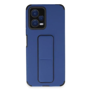 Xiaomi Poco X5 5G Kılıf Mega Standlı Silikon - Mavi