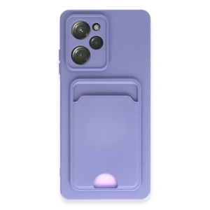 Xiaomi Poco X5 Pro 5G Kılıf Kelvin Kartvizitli Silikon - Lila
