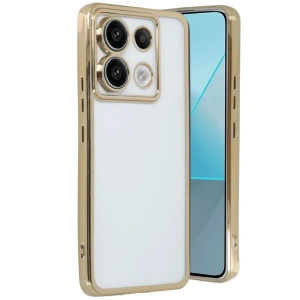 Xiaomi Poco X6 Kılıf Lensli Silikon - Gold