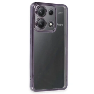 Xiaomi Poco X6 Kılıf Lensli Silikon - Mor